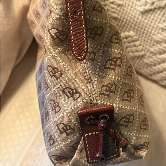 Dooney & Bourke Tan and Brown Monogram Shoulder Bag - Picture 7 of 10
